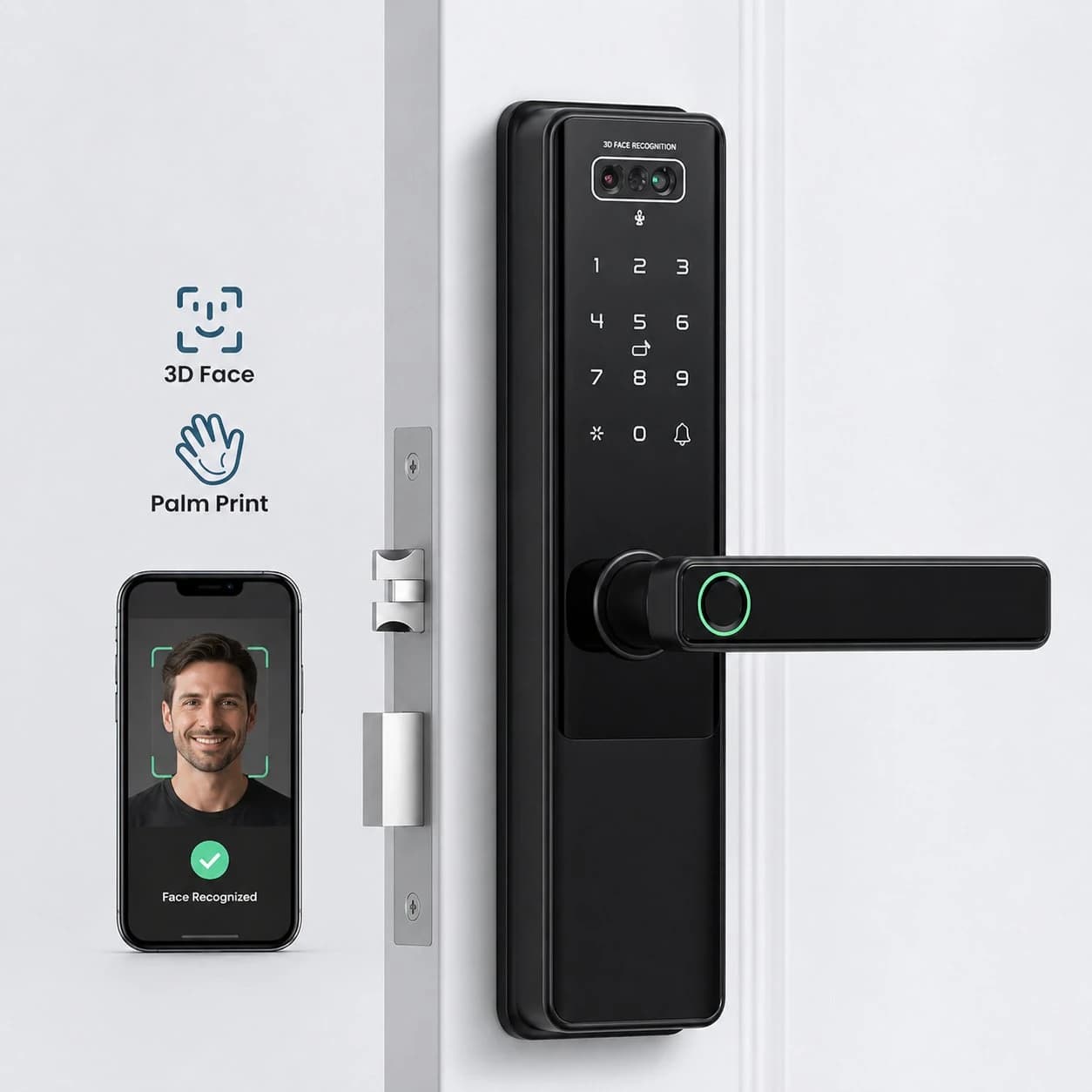 LH1 compact face recognition smart lock