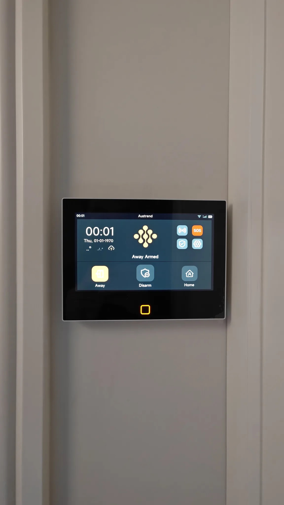 Integrated smart home security control panel with Home and Away modes