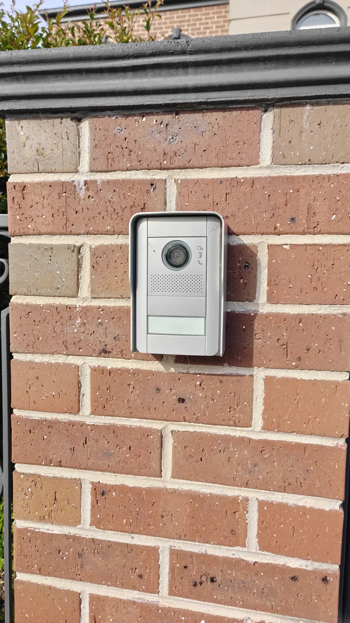 Existing entrance intercom before smart security upgrade