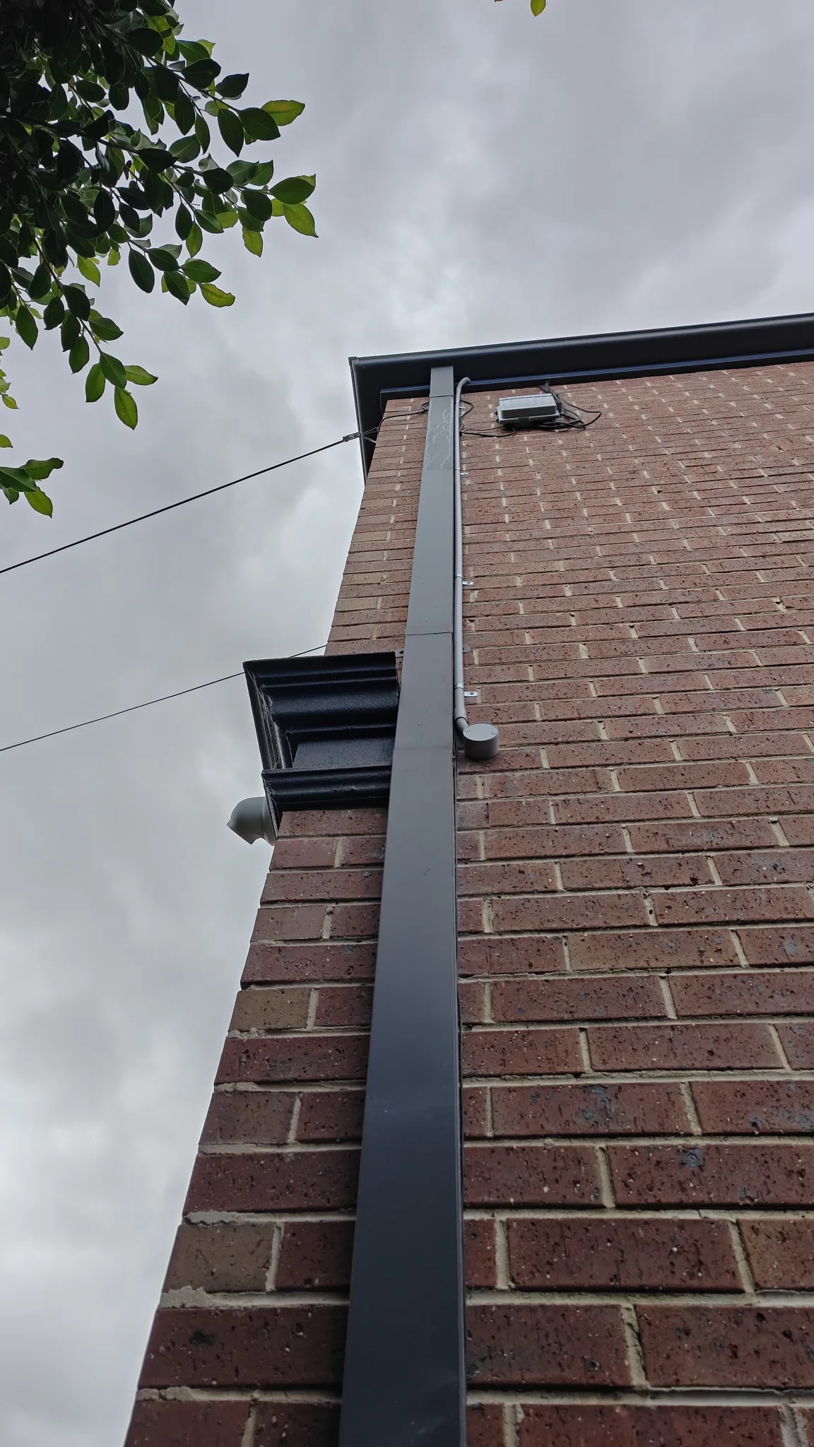 Exterior security system installation detail