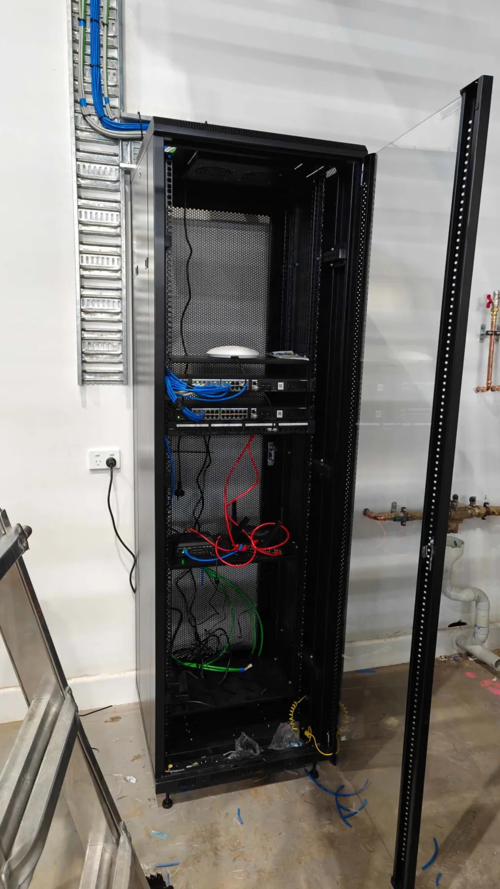 Commercial network rack installation for West Footscray sports venue