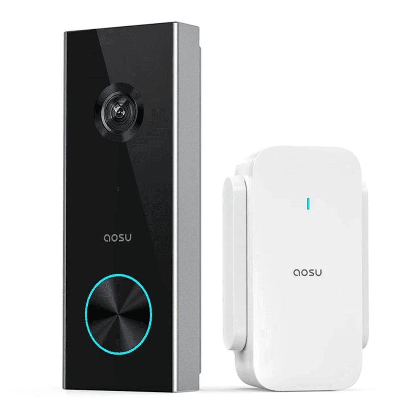 AOSU 2K QHD Smart Video Doorbell Pro with Wi-Fi HomeBase