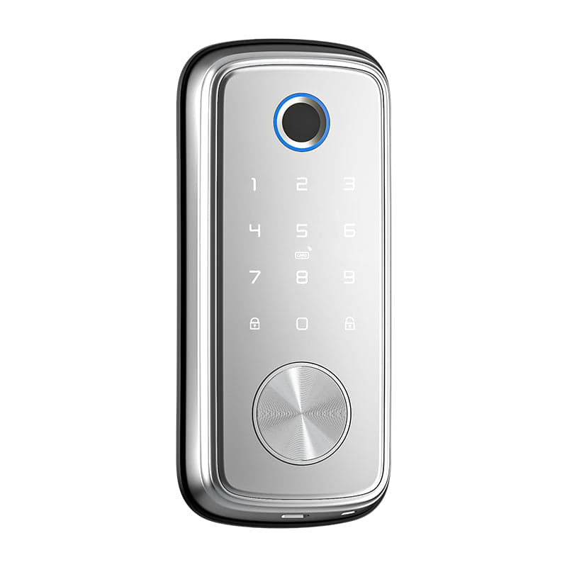 AT-E T1 Pro Deadbolt Smart Lock – Zinc Alloy, App + Biometric + Multi-Access, Black / Silver