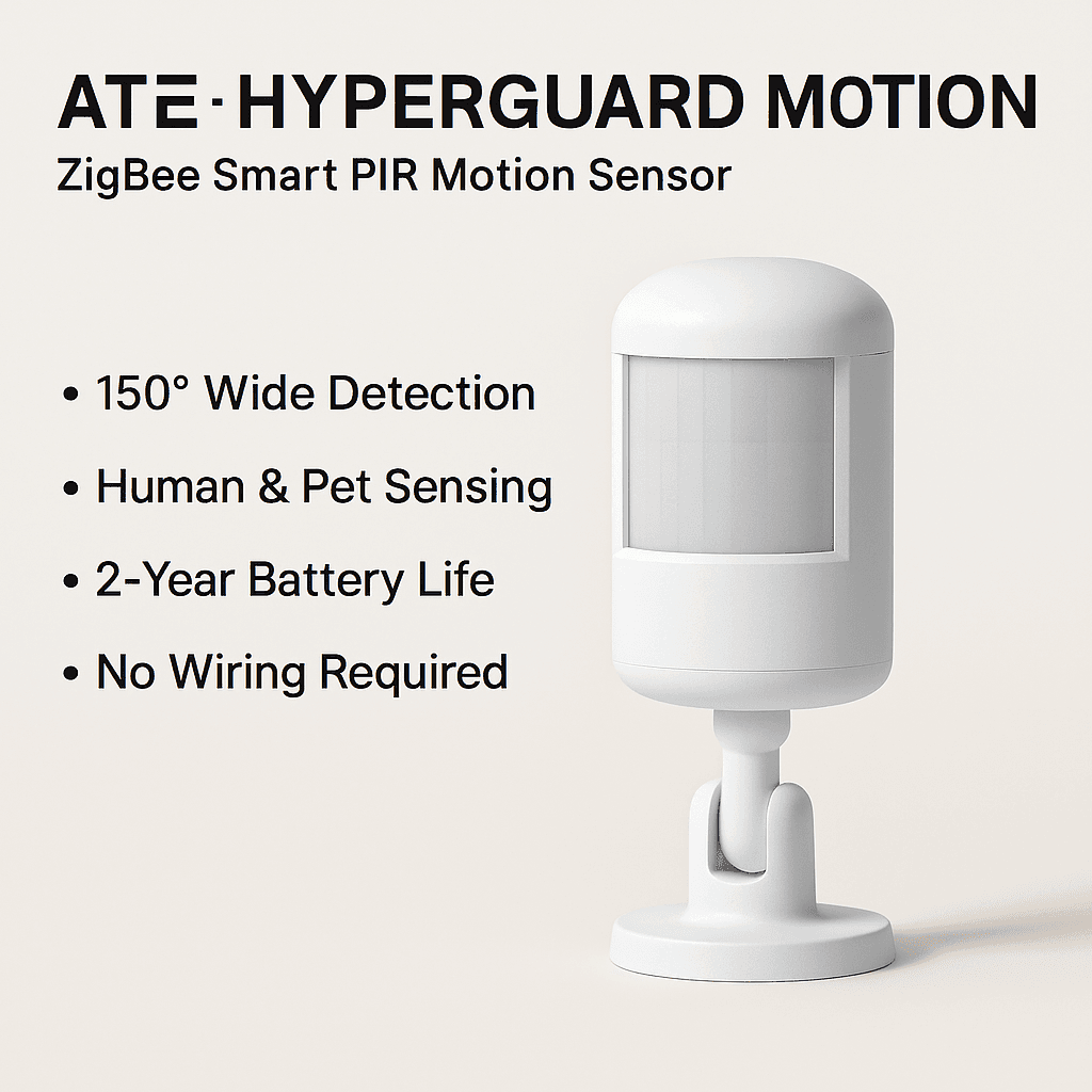 ATE HYPERGUARD MOTION – ZigBee Smart PIR Motion Sensor