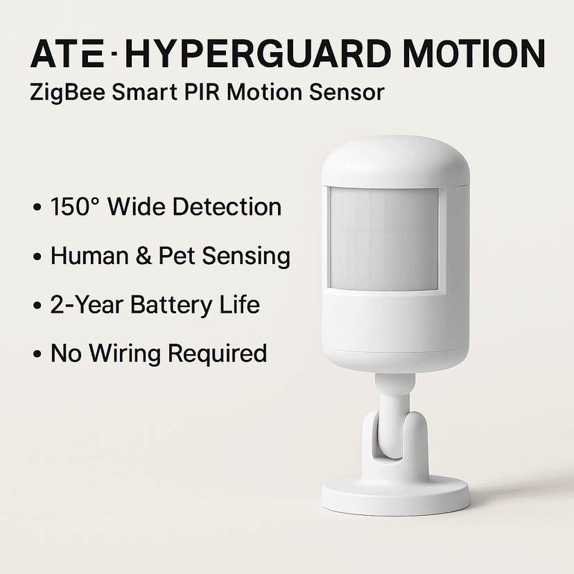 ATE HYPERGUARD MOTION – ZigBee Smart PIR Motion Sensor