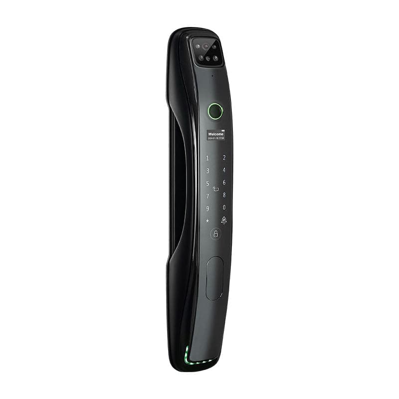AT-E W1 Face & Palm-Vein Smart Door Lock – WiFi, App, Biometric & Multi-Access (Aluminium Alloy, Black)