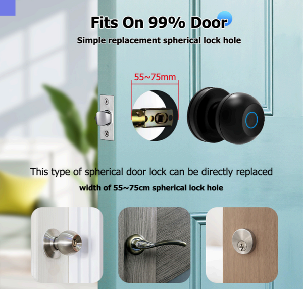 ATE ENTRYGUARD L02 – Ultra Slim Bluetooth Smart Lock (Adjustable Latch)
